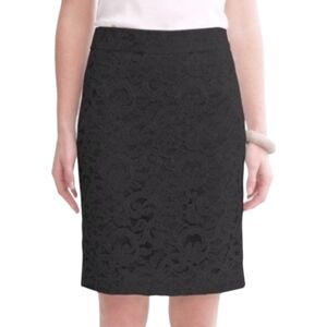Banana Republic Black Lace Over Lining Pencil Skirt - Size 4